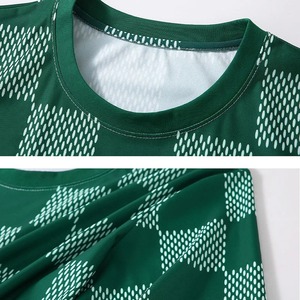 Summer <b>Tracksuits</b> cotton Breathable <b>Men</b> Plus Size <b>xl</b> large Summer Sets Casual Fashion Plaid T-shirts Shorts Suits Male unisex - Product Image 4