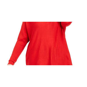 INC International Concepts Maglione Rosso da Donna Stile Coreano con Orlo Asimmetrico, Maniche Lunghe, Sottile, Lavorato a Maglia, Casual, Taglia 3X per l'Autunno - Product Image 3