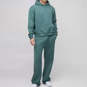 Ensemble de vêtements personnalisés sweats à capuche et pantalons de survêtement sérigraphiés de haute qualité avec fermeture éclair épaisse et lavage à l'acide - Product Image 6