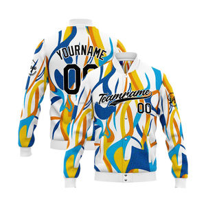 Chaqueta universitaria de verano transpirable y a prueba de viento de lana 100% personalizada de primera calidad, cuello levantado, decoración de bordado frontal, pieza de marca - Product Image 1