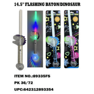 89335 14.5 Bastón Luminoso/Máscara Divertida de Dinosaurio para Fiestas - Product Image 1