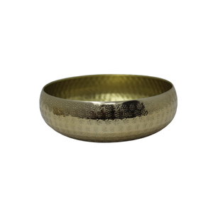 Cuenco redondo de hierro de primera calidad para servir, cuencos de vajilla chapados en oro para cocina y mesa, hechos a mano personalizados - Product Image 1