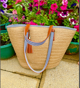 <b>Raffia</b> Straw Holiday <b>Tote</b> Woven Paper Rope Bag Crochet Macrame Beach Bags Direct From Indian Supplier - Product Image 3