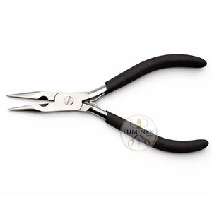 LUMINEX IMPEX 5 Inch Chain Nose <b>Pliers</b> with Side Cutter Dual Function Jewelry Wire Tool Stainless Steel Precision Grip Black - Product Image 1