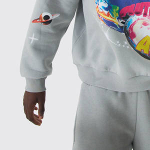 เสื้อฮู้ดสำหรับผู้ชายผ้าบาติกผ้าฝ้ายหนา420 GSM ผ้า100% เทอร์รี่สไตล์วินเทจ - Product Image 4