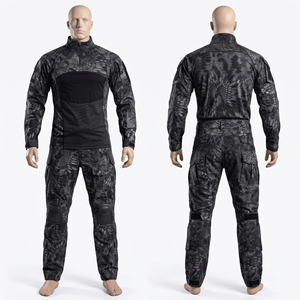 Uniforme Táctico para Hombre, 220 GSM, Ripstop, Polialgodón, Azul Grisáceo, Camuflaje, Camisa con Cierre de Cremallera, Pantalones Cargo, Logotipo Bordado Personalizado - Product Image 2
