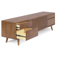 Moderner Massivholz-TV-Ständer mit Ausziehbaren und Verstellbaren Funktionen Umweltfreundliches Langlebiges Design für Wohnzimmer Schlafzimmer Krankenhaus-Nutzung