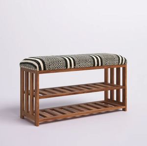 Banc de rangement standard en bois massif mobilier d'intérieur et d'extérieur pour la maison salon banc de rangement de jardin extérieur fabriqué en Inde - Product Image 1