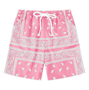 Pantalones cortos de malla para hombre, ropa de gimnasio con estampado de Cachemira y poliéster con logotipo personalizado, pantalones cortos atléticos de verano al por mayor - Product Image 4