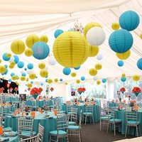 Lanternes en papier décoratives en forme de boule ronde de décoration suspendue d'intérieur
