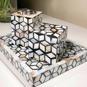 Brûleur d'encens Bakhoor en nacre incrustée d'os, style arabe fantaisie, pour le Ramadan, boîte Mubkhar - Product Image 2