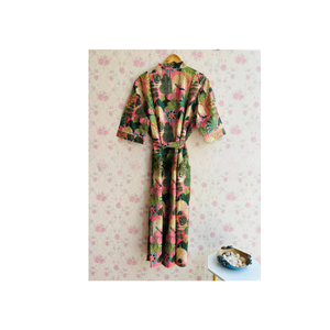 ชุดคลุมอาบน้ำผ้าฝ้ายพิมพ์ลายแบบกิโมโน ยาว สำหรับผู้หญิงและผู้ชาย ของขวัญสำหรับเพื่อนเจ้าสาว เสื้อคลุมผ้าฝ้ายสำหรับผู้หญิง ของขวัญสำหรับเธอ - Product Image 3