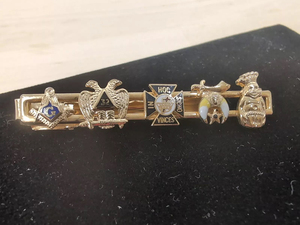 Moda de lujo negocios boda fiesta esmalte diamante Logo personalizado masónico verde corona gemelos corbata Clips hombres gemelos ronpex - Product Image 2