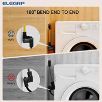 Cordon adaptateur pour sèche-linge ELEGRP conforme à la norme UL, 1,5 pied, 4 broches pour maison neuve vers 3 broches pour sèche-linge ancien, 30 ampères 250V 180 °   Prise rotative