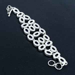 Bracelet de pierres précieuses en argent sterling 925 fait à la main réglable bijoux de mode pour femmes cadeau bleu saphir Style mignon - Product Image 6