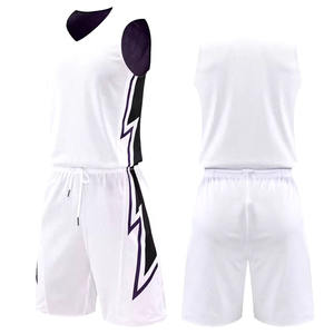 Tissu polyester personnalisé bon marché, ensemble d'uniformes de basket-ball pour garçons, maillot de basket-ball pour enfants, ensemble unisexe de basket-ball respirant d'été - Product Image 2