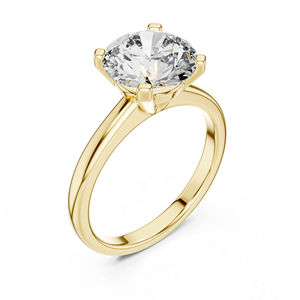 Diamant rond de laboratoire cultivé en or blanc 14 carats |   Bague de soirée |   Nouveau diamant cultivé - Product Image 3