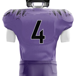 Uniforme de football américain par sublimation Faites votre propre design personnalisé patchs de broderie en chenille design 100% polyester hommes réveillés - Product Image 2