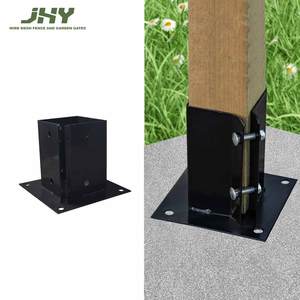 Plaque <span class=keywords><strong>de</strong></span> base carrée pour <span class=keywords><strong>poteau</strong></span> <span class=keywords><strong>de</strong></span> clôture <span class=keywords><strong>de</strong></span> jardin en métal galvanisé antirouille - Product Image 6