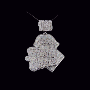 Pendentif Hip Hop en argent Sterling 925 personnalisé avec nom de lettre VVS Moissanite Diamond Ice Pendentifs personnalisés certifiés GIA - Product Image 2