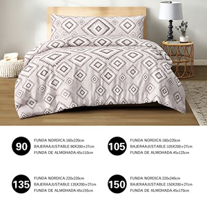 Set copripiumino geometrico a 3 pezzi in poliestere 100% con lenzuolo con angoli e federa, biancheria da letto di lusso per la casa - Product Image 4