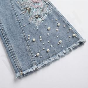 Custom Logo Breathable <b>Women</b> Straight Denim Workout Mid Waist Flat Front Casual Winter Wear Premium Trendy Fashion <b>Trousers</b> - Product Image 6