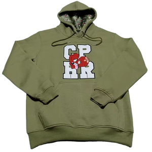 Sweats à capuche pour hommes personnalisés 2025, 100% coton, tissu lourd, pour broderie florale, noir, avec poche, basique, hiver - Product Image 1