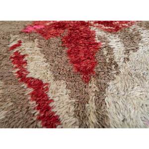 พรมขนสัตว์ถักมือสีเบจและสีน้ำตาลลายดอกไม้ ขนาดใหญ่ สำหรับตกแต่งบ้าน ห้องนั่งเล่น และทางเดิน-Pae-1383 - Product Image 3