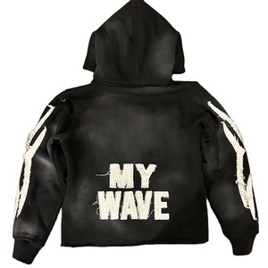 เสื้อมีฮู้ดใส่เล่นแนวสตรีทสำหรับผู้ชายชุดวอร์มระบายอากาศได้ดีลายปักเย็บติด - Product Image 5