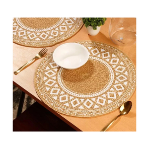 Mango Yellow Colour Tasselled Linen Cotton <b>Placemat</b> 32x45cm Soft Texture Dining Table Mat OEKO TEX Certified Export from India - Product Image 2