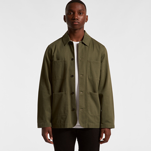 Meilleure qualité 100% coton toile Bomber veste pour hommes vêtements d'hiver Logo avant personnalisé imperméable coupe-vent Streetwear - Product Image 3