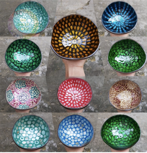 Cuenco de cáscara de coco de Vietnam, plato rústico pulido ecológico artesanal hecho a mano para utensilios de cocina, comedor para el hogar y decoración de interiores - Product Image 3