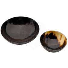 Top Products Cuerno Vajilla Cuencos Platos Respetuosos con el medio ambiente para servir y mezclar Cuenco Cuerno de buey genuino Palma Espuma Cuenco para afeitar - Product Image 2