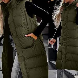 Manteau long matelassé à capuche pour femmes personnalisées, vêtements d'extérieur chauds isolés pour l'hiver, fournisseur de vestes matelassées de qualité - Product Image 6