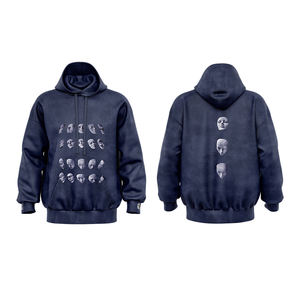 Sweat-shirts à capuche pour hommes en coton 100% poids lourd, fermeture éclair, surdimensionnés, unisexes, impression personnalisée, luxe, automne, sweats-shirts à capuche personnalisés - Product Image 5