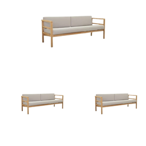 โซฟาไม้พนักพิงกลางแจ้งเฟอร์นิเจอร์สวน - Product Image 6