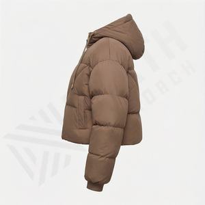 Winter Female Hooded Puffer Jacket Breathable Fabric Cotton Padded Women's Parka <b>Coat</b> Insulated Warm Thermal Outerwear Snow Gear - Product Image 3