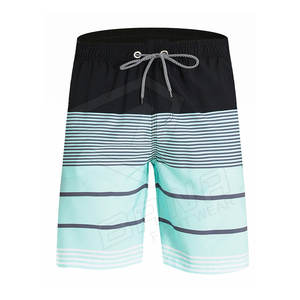 Short de bain de style de rue pour hommes 100% coton toile tissu nouvel été couleur unie vêtements de plage décontracté imperméable à séchage rapide - Product Image 1