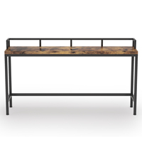 Meilleures ventes, prix de gros, table console d'angle incurvée en bois antique pour couloir