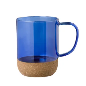 Tazza in Sughero e Vetro Saryne, Gadget Promozionale Sostenibile per Bevande - Product Image 1