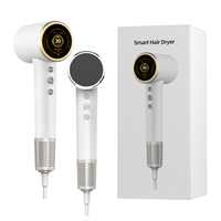 Sèche-cheveux ionique intelligent EFA-D78PM à grande vitesse 110000 tr/min, séchage rapide, écran LCD, contrôle de la température, faible bruit, utilisation en extérieur et en hôtel