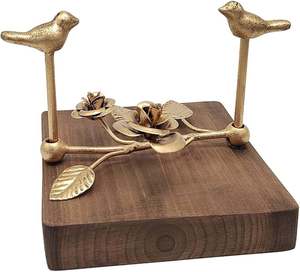 Porte-mouchoirs en métal durable et durable avec une finition dorée mate, idéal pour une utilisation quotidienne dans les cuisines et les salles à manger - Product Image 6