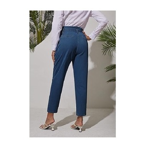 Salopette longue en denim de meilleure qualité en velours côtelé léger pour femmes Design plat Poche à fermeture éclair Logo Design personnalisé Bangladesh - Product Image 2