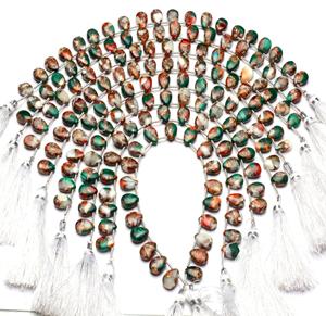 Super Qualité Poli À La Main Naturel Gemme Mojave Cuivre Malachite Lisse Poire Forme Briolette Strand Pierre Perles - Product Image 3