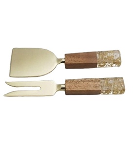 Juego de cucharas de servidor de cubiertos del mejor diseño al por mayor, artesanías indias de calidad, nuevo mejor diseño, acero con espejo de 2 piezas, acero con espejo - Product Image 1