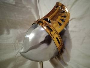 Casco vikingo medieval temprano forro de cuero de acero de alto carbono usable accesorio de disfraz griego DIY grado-OEM personalización - Product Image 5