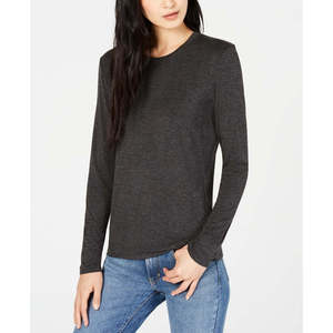 เสื้อคอกลมแขนยาวลำลองสำหรับผู้หญิงวีคเอดเอมาร์ก้าสีเทาเข้มไซส์ใหญ่ - Product Image 1