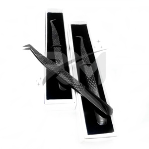 RMI Mejor Calidad Caja de Tarjeta de Embalaje Piezas Individuales Slim Boot Point / Shin Black Plasma Color Pinzas de Extensión de Pestañas - Product Image 4
