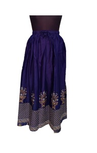 Jupes longues en rayonne à imprimé floral, design simple et élégant, taille élastique, vêtements décontractés pour femmes et filles - Product Image 2