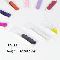 Lime à ongles miniature noire professionnelle personnalisée, emballée individuellement, double face, pousse-cuticules, grain 240, éponge jetable, pour ongles pressés